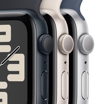 Apple Watch SE 44mm Temně inkoustový hliník s temně inkoustovým sportovním řemínkem - S/M - rozbalené / použité