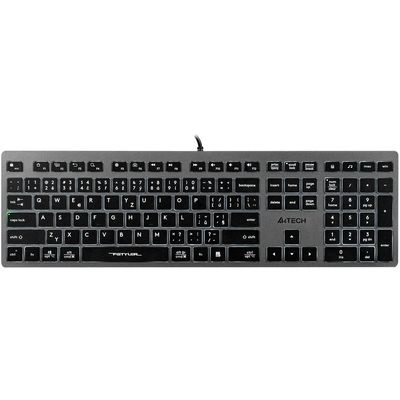 A4Tech FX60, (bílé podsvícení), šedá, CZ/SK