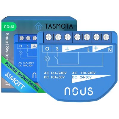 NOUS B3T WiFi Tasmota Smart 2kanálový spínač s ovládáním závěsů