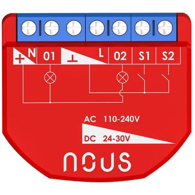 NOUS B3Z ZigBee 2Ch 2 kanálový spínač