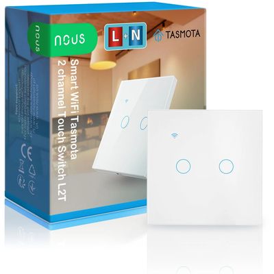 NOUS L2T WiFi Tasmota 2 kanálový vypínač osvětlení
