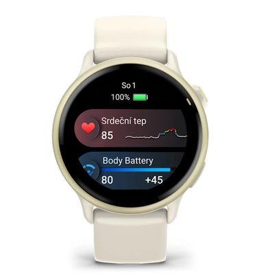 Garmin vivoactive 6 Lunar Gold / řemínek Bone