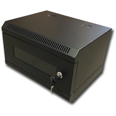 RACK DATACOM 10 nástěnný rozvaděč 4U/280 mm (sklo) černý