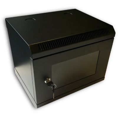 RACK DATACOM 10 nástěnný rozvaděč 6U/280 mm (sklo) černý
