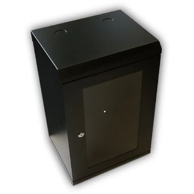 RACK DATACOM 10 nástěnný rozvaděč 12U/280 mm (sklo) černý
