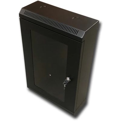 RACK DATACOM 10 nástěnný rozvaděč 12U/140 mm (sklo) černý