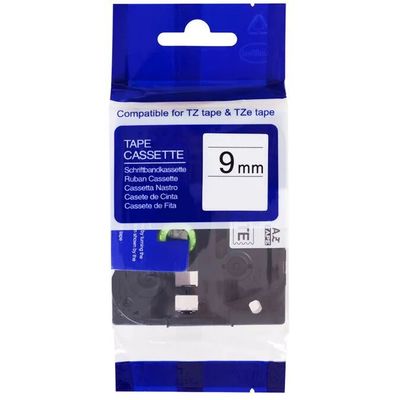PRINTLINE kompatibilní páska s Brother TZE-125, 9mm, bílý tisk/průsvitný podklad