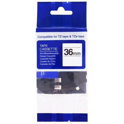 PRINTLINE kompatibilní páska s Brother TZE-365, 36mm, bílý tisk/černý podklad