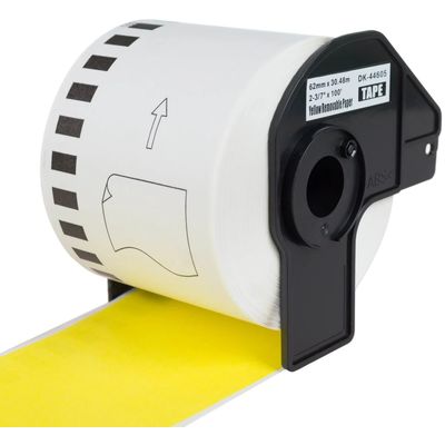 PRINTLINE kompatibilní s Brother DK-44605, žlutá pap. role, snadno odstranitelná 62x30,48m