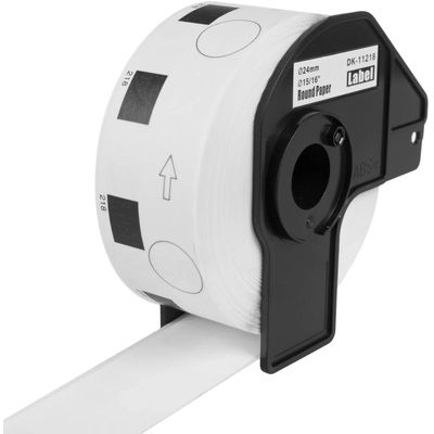 PRINTLINE kompatibilní s Brother DK-11218, papírové kulaté štítky, průměr 24mm, 1000ks