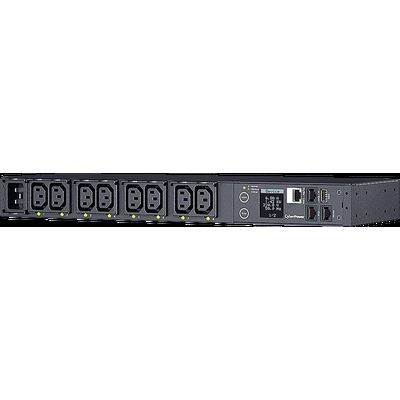 CyberPower Rack PDU, Switched & Metered, 1U, 16A, (8)C13, IEC-320 C20