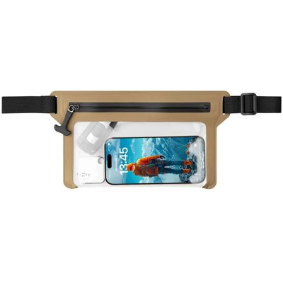 Voděodolné pouzdro FIXED Dry Belt okolo pasu z hypalonu s certifikací IPX8, khaki