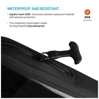 Voděodolné pouzdro na mobilní telefon FIXED Dry Case z hypalonu s certifikací IPX8, černé