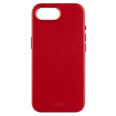 Kožený zadní kryt FIXED MagLeather s podporou MagSafe pro Apple iPhone 16e, červený