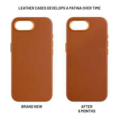 Kožený zadní kryt FIXED MagLeather s podporou MagSafe pro Apple iPhone 16e, hnědý