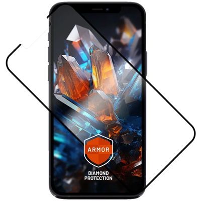 Ultra odolné tvrzené sklo FIXED Armor s Anti-dust aplikátorem a AR vrstvou pro Apple iPhone 13/13Pro/14/16e, černé
