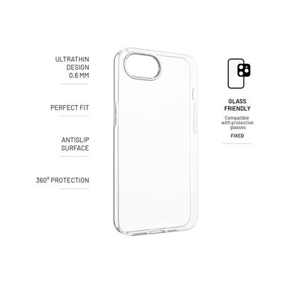 Ultratenký TPU gelový kryt FIXED Story Slim pro Apple iPhone 16e, 0,6 mm, čirý