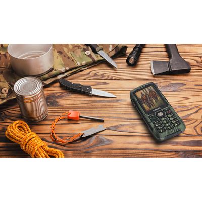 EVOLVEO StrongPhone H1 lovecká kamufláž