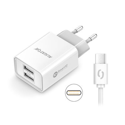 ALIGATOR síťová nabíječka iPhone/iPad 2xUSB výst.2,4A, smart IC, bílá