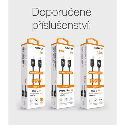 Rychlá nabíječka ALIGATOR PD 20W USB-C, černá