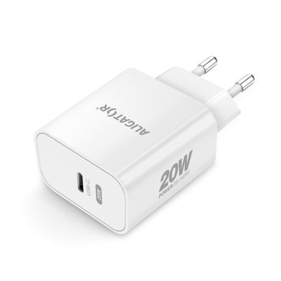 Rychlá nabíječka USB-C ALIGATOR PD 20W s kabelem USB-C/Lightning (iPhone), bílá