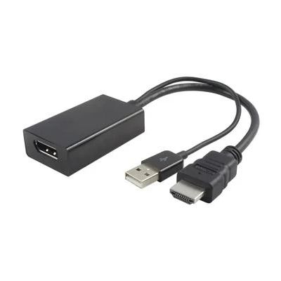 Adaptér HDMI to DisplayPort Male/Female s napájením z USB