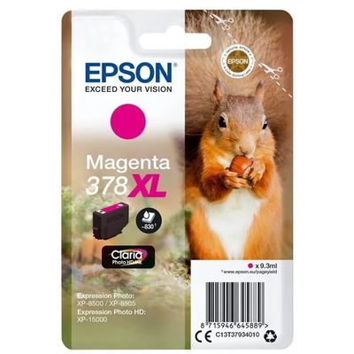 Epson 378XL Claria Photo HD Ink Magenta, purpurová - originální