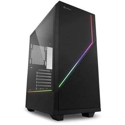 SHARKOON RGB FLOW ATX MidiTower Black - rozbalené / použité