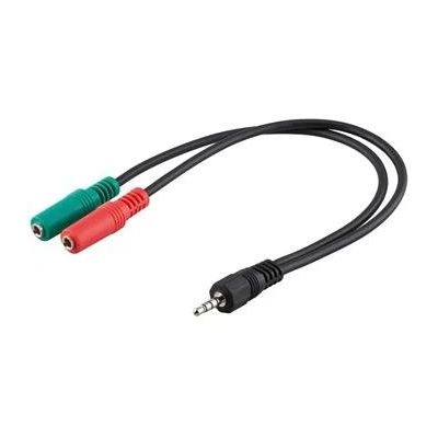 Adaptér 4pin 3,5mm - 2x stereo 3,5mm M/2xF - rozbalené / použité