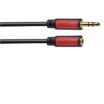 JACK kabel 3,5mm stereo, vidlice - 3,5mm zásuvka 5m - rozbalené / použité