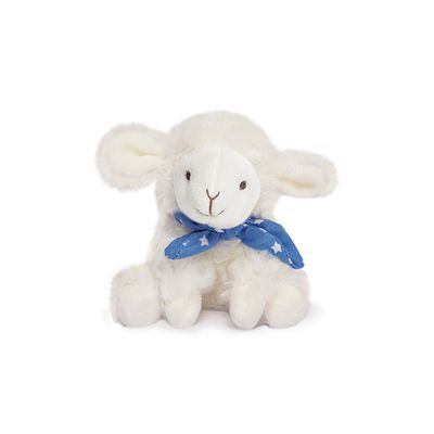 Doudou Plyšový beránek s šátkem 12 cm modrý s hvězdičkami