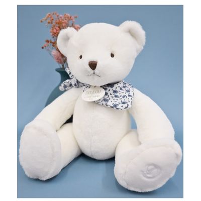 Doudou Plyšový medvídek bílý 25 cm