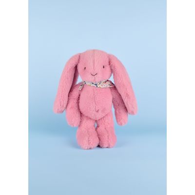 Doudou Plyšový králíček s šátkem růžový 35 cm