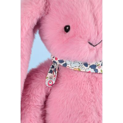 Doudou Plyšový králíček s šátkem růžový 35 cm
