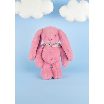 Doudou Plyšový králíček s šátkem růžový 35 cm
