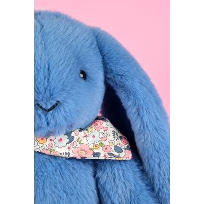 Doudou Plyšový králíček s šátkem modrý 35 cm
