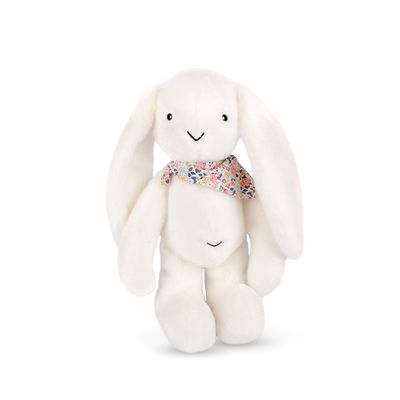 Doudou Plyšový králík XXL s šátkem bílý 50 cm