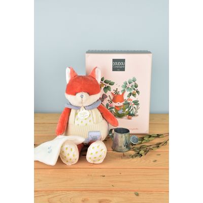 Doudou Dárková sada Plyšová liška Romarin s dečkou 28 cm