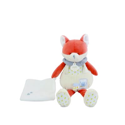 Doudou Dárková sada Plyšová liška Romarin s dečkou 28 cm