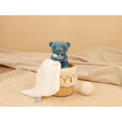 Doudou Můj malý medvídek 10 cm modrý
