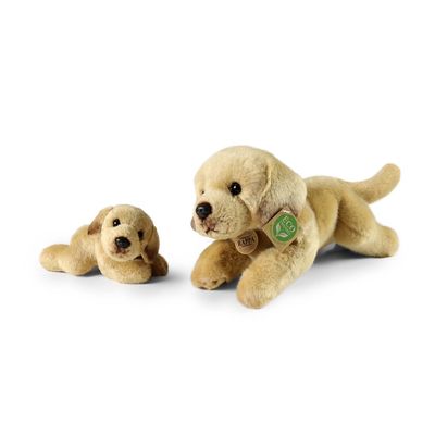 Rappa Plyšový labrador s miminkem ležící 25 cm ECO-FRIENDLY