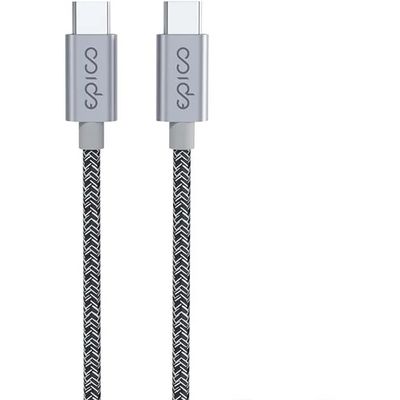 Epico Opletený kabel USB-C na USB-C 1.2m - vesmírně šedý