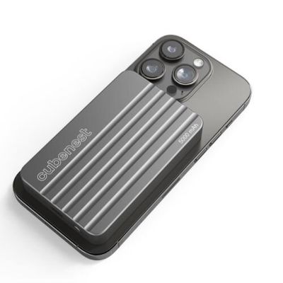 Cubenest Magnetická bezdrátová powerbanka 5000 mAh S1B1 - šedá