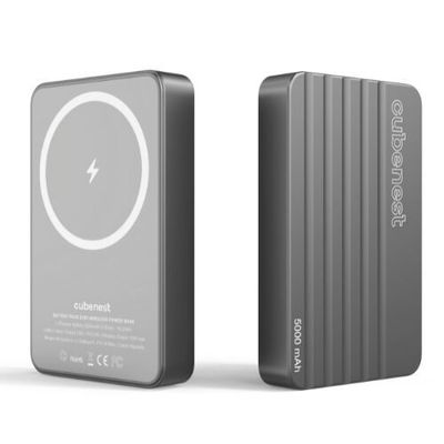 Cubenest Magnetická bezdrátová powerbanka 5000 mAh S1B1 - šedá