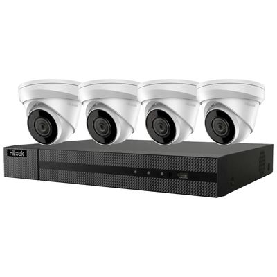 HiLook Powered by HIKVISION 4K PoE Turret KIT/ IK-4248TH-MH/P/ 4x kamery IPC-T280H 2.8mm/ 1x NVR-104MH-C/4P/ 2TB HDD - rozbalené / použité