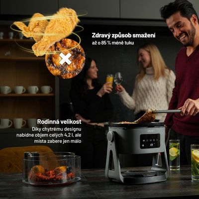 Lauben Glass&Grill Air Fryer 3in1 5500BG - horkovzdušná fritéza - rozbalené / použité