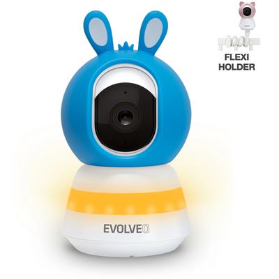 EVOLVEO Baby Monitor LUX- Chytrá 360° videochůvička s nočním viděním, detekcí pláče a pohybu, modrá