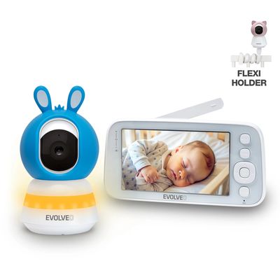 EVOLVEO Baby Monitor N5 - Set videochůvičky s 360° dohledem, obousměrnou komunikací a ukolébavkami,
