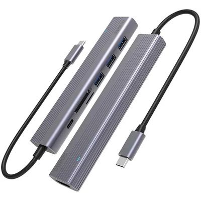 Spello USB-C Hub Slim 7in1 - vesmírně šedá