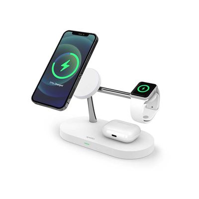 Spello 3in1 Spello 3in1 magnetický dobíjecí stojánek (Magsafe) - bílý